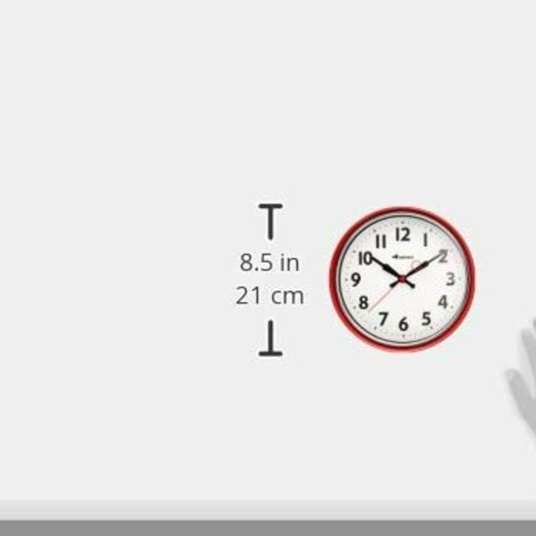 【色: レッド】ダルトン(Dulton) ウォールクロック レッド お部屋の印象 インテリア/住まい/日用品のインテリア小物(置時計)の商品写真