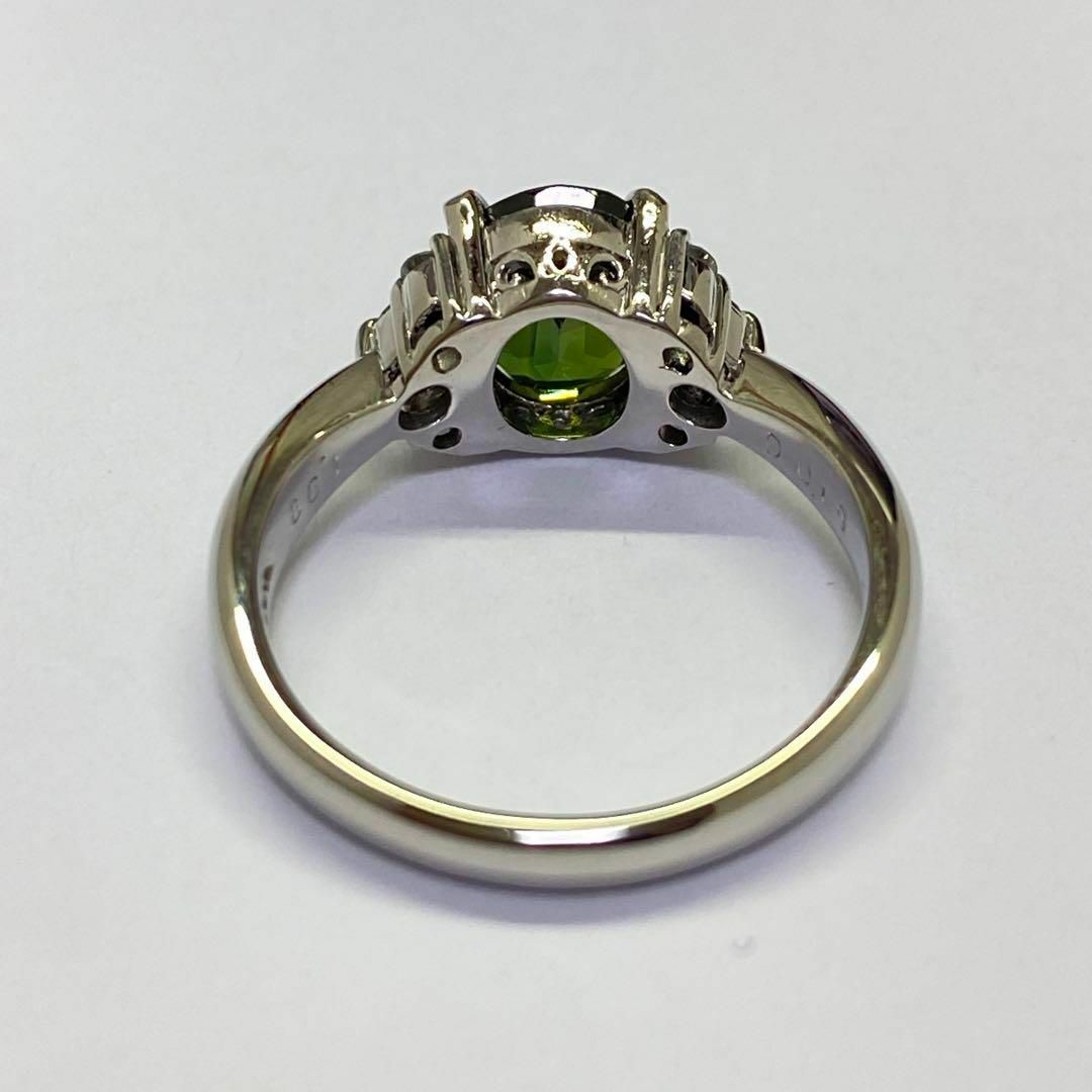 Pt900　天然グリーントルマリンリング　1.99ct　プラチナ　ダイヤモンド レディースのアクセサリー(リング(指輪))の商品写真