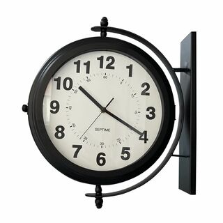 【色: タイプA】両面時計 壁掛け 時計 オシャレ 壁 屋外 時計 アンティーク(置時計)
