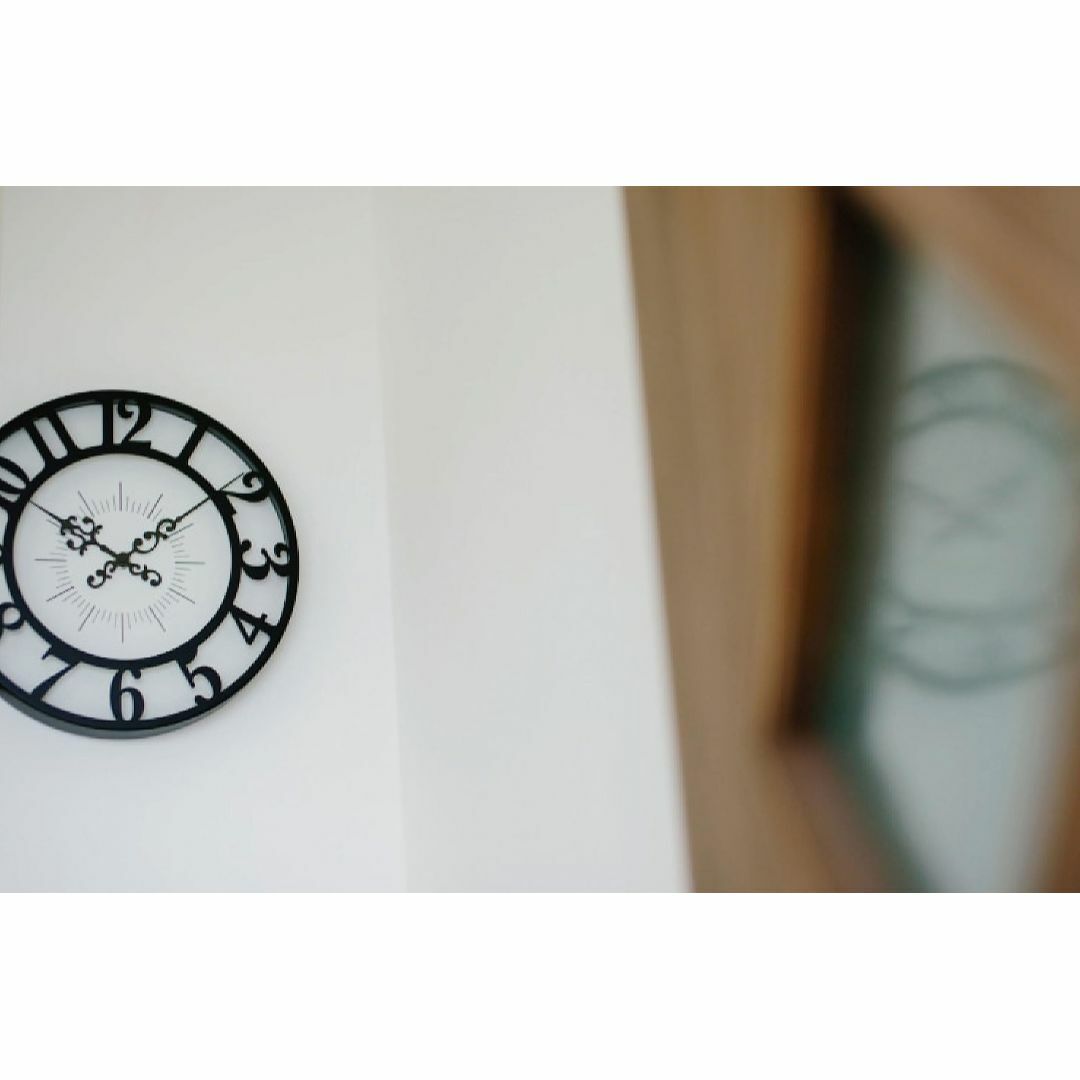 インターフォルム 掛け時計 ジゼル CL-4960BK ブラック ホワイト ステ インテリア/住まい/日用品のインテリア小物(置時計)の商品写真