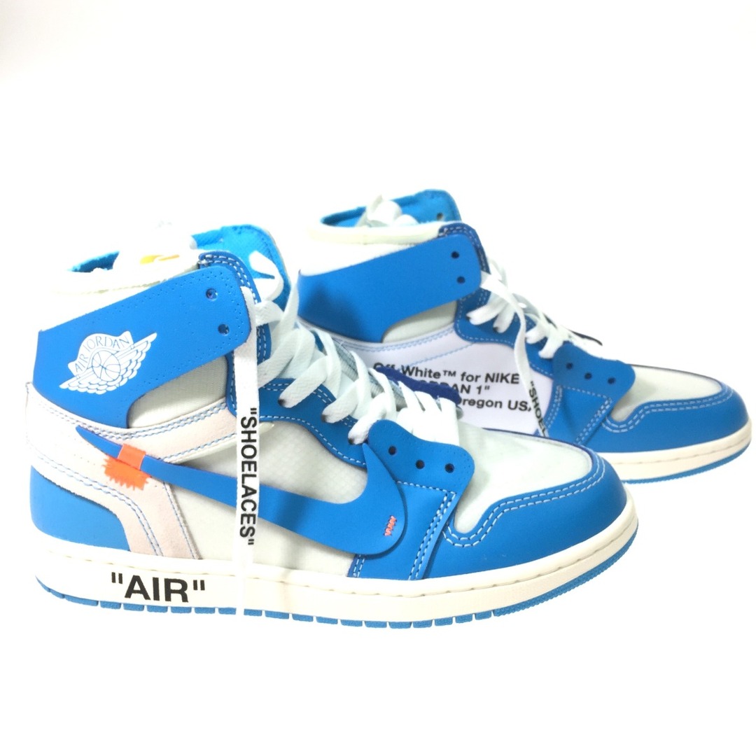 NIKE(ナイキ)の$$ NIKE ナイキ AIR JORDAN 1 × OFF-WHITE NRG エアジョーダン1 オフホワイト UNC SIZE 27cm AQ0818-148 スカイブルー メンズの靴/シューズ(スニーカー)の商品写真