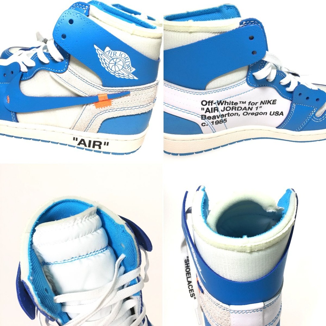 NIKE(ナイキ)の$$ NIKE ナイキ AIR JORDAN 1 × OFF-WHITE NRG エアジョーダン1 オフホワイト UNC SIZE 27cm AQ0818-148 スカイブルー メンズの靴/シューズ(スニーカー)の商品写真