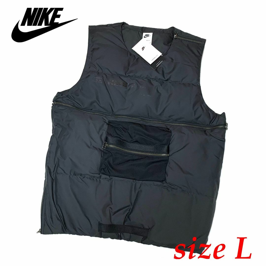 NIKE(ナイキ)の新品　Lサイズ　シティメイド ベスト ダウン　サーモフィット　ブラック メンズのジャケット/アウター(ダウンベスト)の商品写真