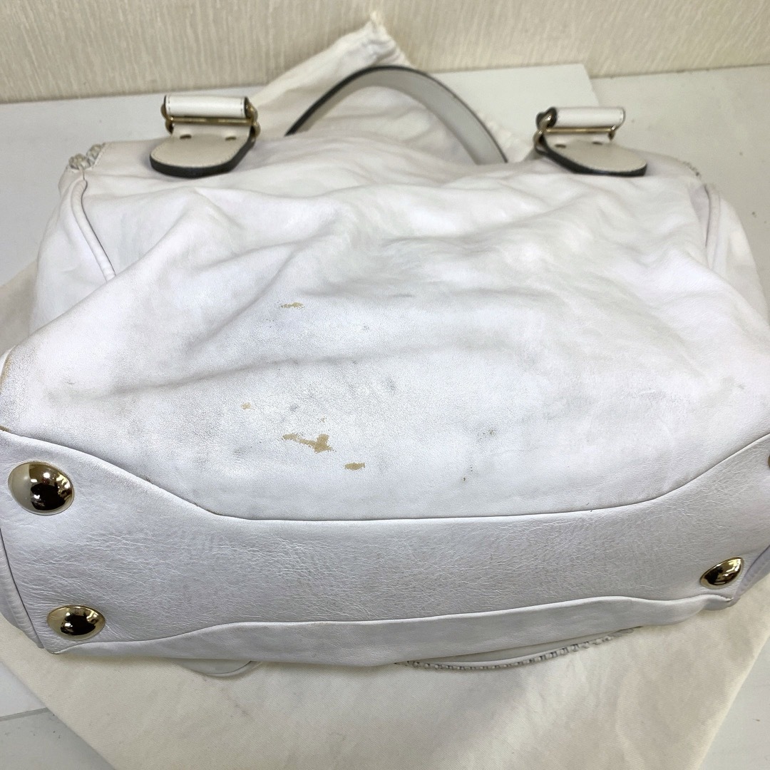 Chloe(クロエ)のＤ　Chloe レザーハンドバッグ 白 保存袋付き レディースのバッグ(ハンドバッグ)の商品写真