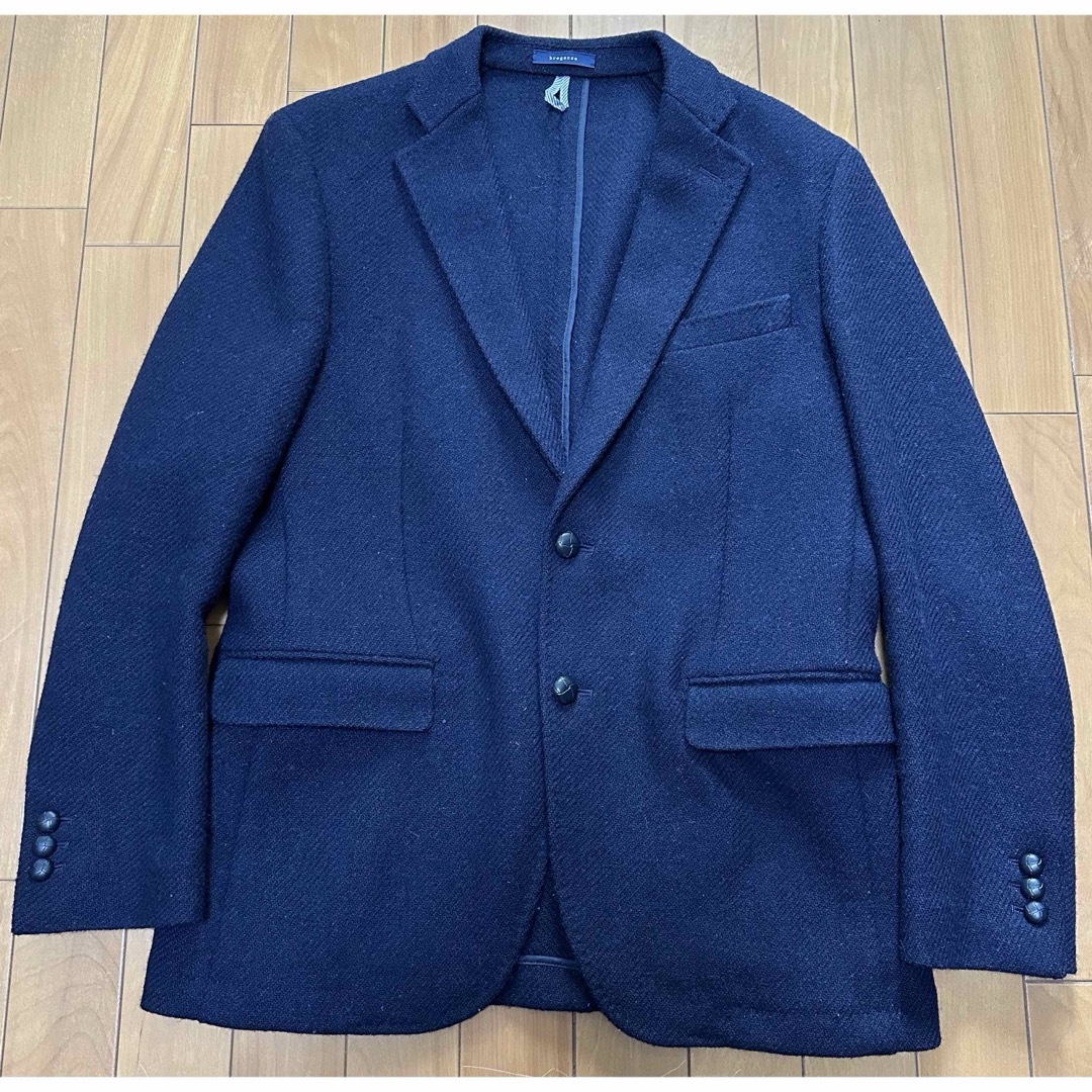 THE SUIT COMPANY(スーツカンパニー)のスーツカンパニー ハリスツイード ジャケット 175cm-4Drop ネイビー紺 メンズのジャケット/アウター(テーラードジャケット)の商品写真