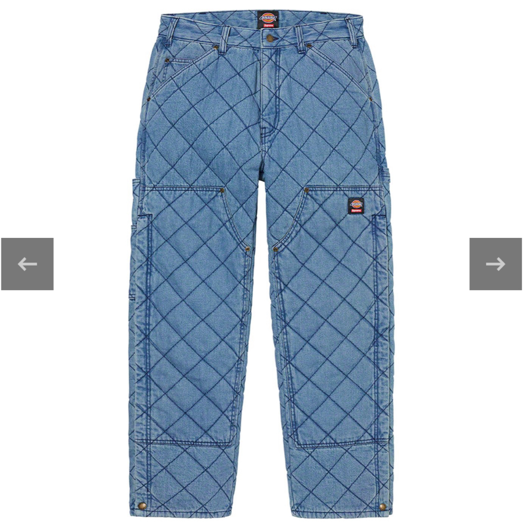 Supreme×Dickies Quilted Denim Work PantDenim採寸ウエスト