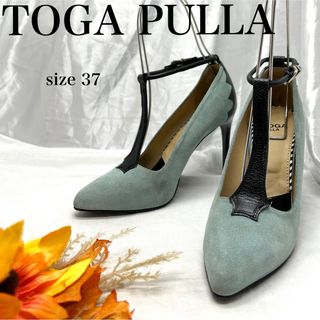 トーガプルラ(TOGA PULLA)のトーガプルラ　スウェードパンプス　ベルト　ピンヒール(ハイヒール/パンプス)