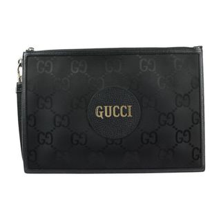 グッチ(Gucci)のGUCCI グッチ Gucci Off The Grid オフ ザ グリッド  セカンドバッグ 625598   GGナイロン レザー ブラック シルバー金具  リストレット クラッチバッグ ポーチ 【本物保証】(セカンドバッグ/クラッチバッグ)