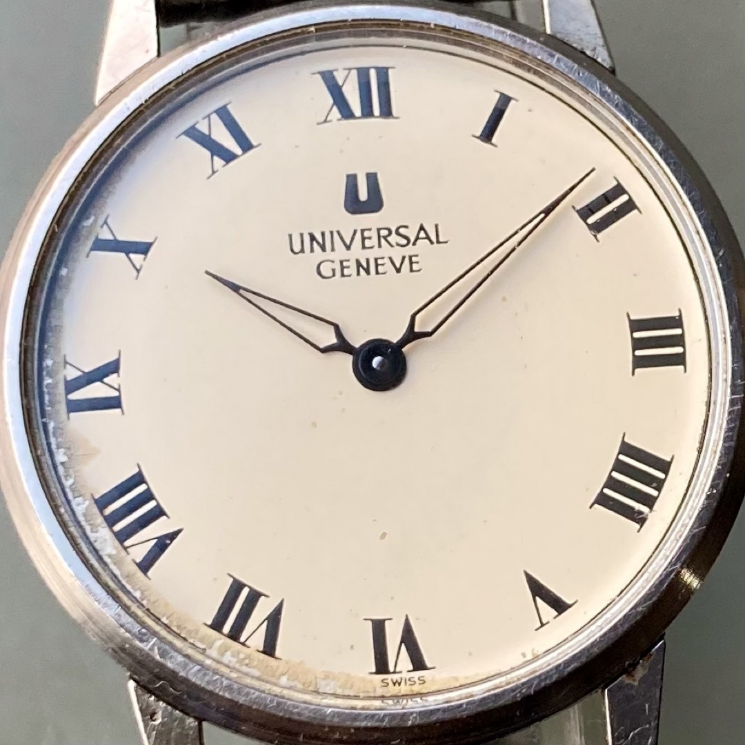 UNIVERSAL GENEVE(ユニバーサルジュネーブ)の【動作品】ユニバーサル・ジュネーブ アンティーク 腕時計 手巻き メンズ スイス メンズの時計(腕時計(アナログ))の商品写真