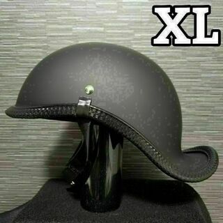XL ダックテール マットブラック　ヘルメット　半ヘル　キャップ　半帽(ヘルメット/シールド)