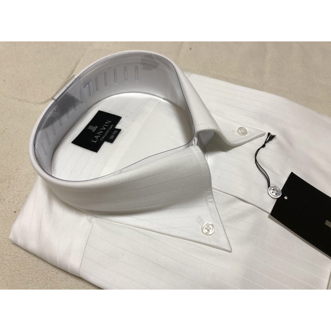 LANVIN COLLECTION(ランバンコレクション)のM564新品LANVIN 長袖ストライプBDワイシャツ 38-78￥16500 メンズのトップス(シャツ)の商品写真