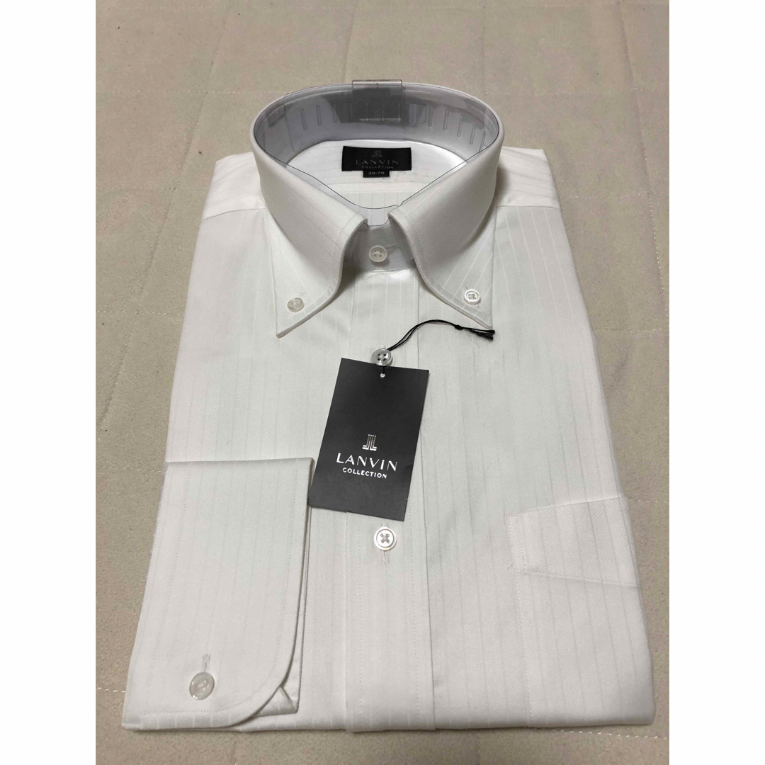M564新品LANVIN 長袖ストライプBDワイシャツ 38-78¥16500 M564新品LANVIN 長袖ストライプBDワイシャツ 38-78¥16500