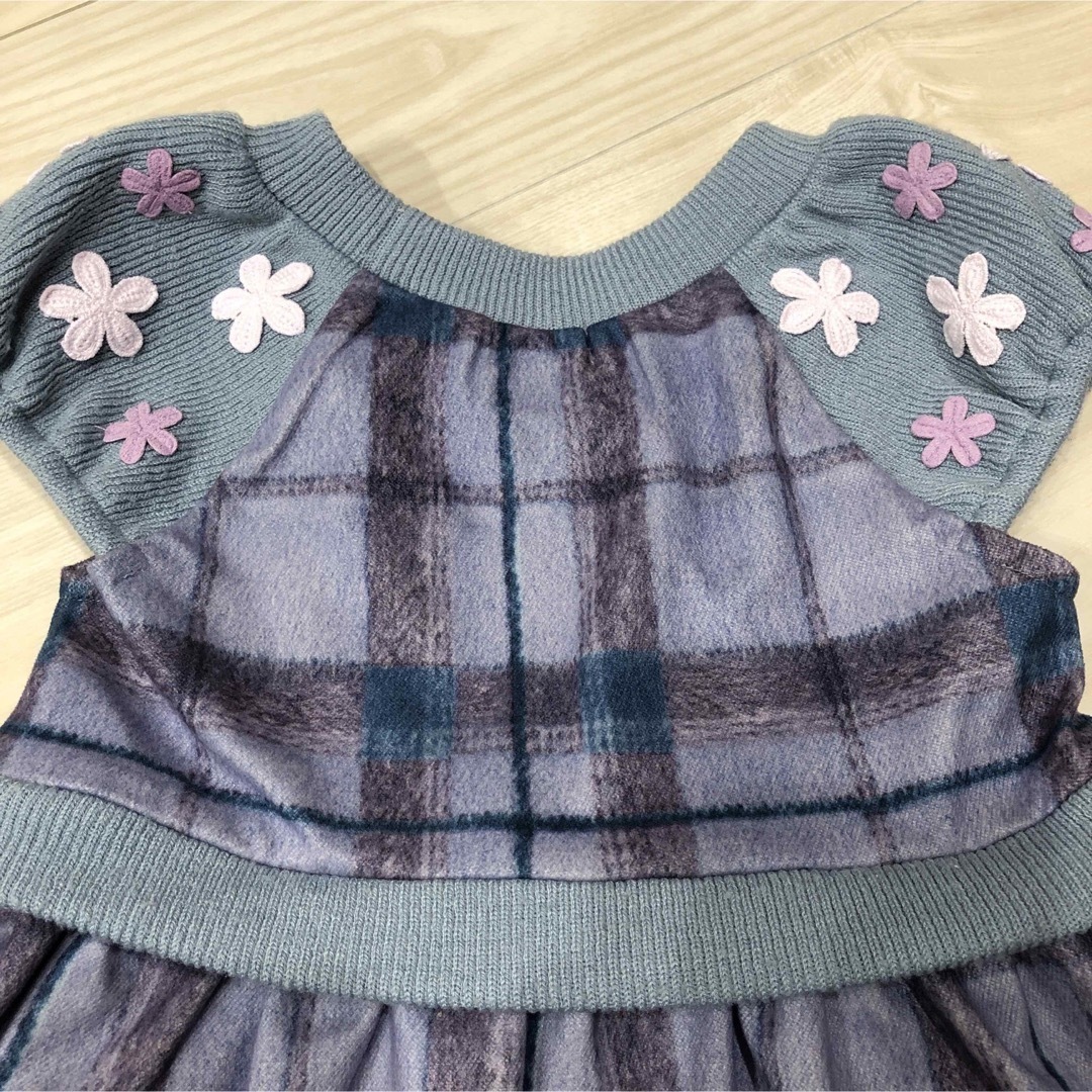 Souris(スーリー)のスーリー　ギンガムチェックワンピース  100cm キッズ/ベビー/マタニティのキッズ服女の子用(90cm~)(ワンピース)の商品写真