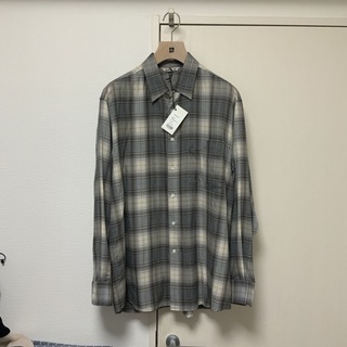 オーラリー(AURALEE)のオーラリー　スーパーライトウールチェックシャツ　4 美品(シャツ)