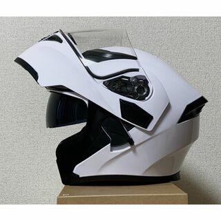 バイクヘルメット　システンムヘルメット　バイクヘルメット ホワイト M(ヘルメット/シールド)