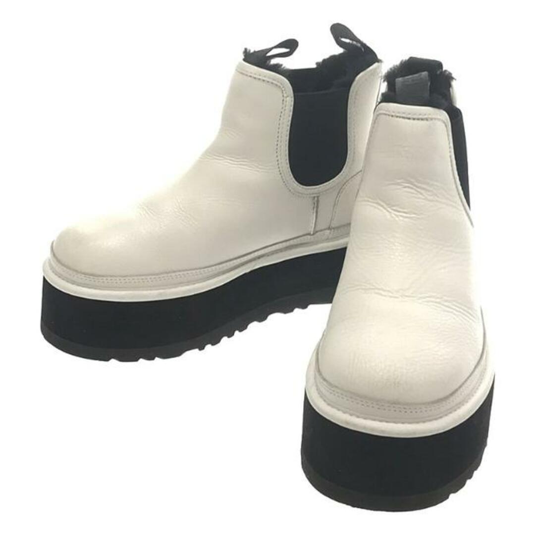 【美品】  UGG / アグ | Neumel Platform Chelsea ニューフォルメ プラットフォーム チェルシー ムートンブーツ | 23 | ホワイト | レディースブーツ