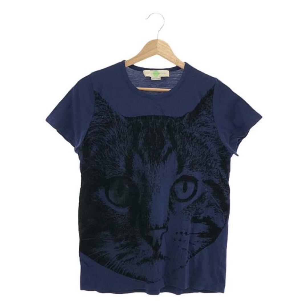 Stella McCartney(ステラマッカートニー)のSTELLA McCARTNEY / ステラマッカートニー | キャット フロッキープリント Tシャツ | 38 | ネイビー | レディース レディースのトップス(Tシャツ(半袖/袖なし))の商品写真