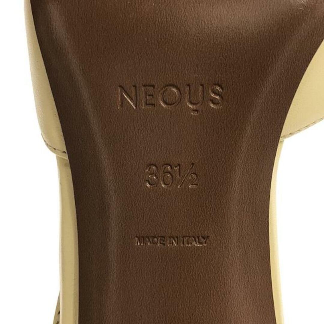 NEOUS / ネオアス | スクエアトゥ ヒールパンプス | 36 1/2 | クリームイエロー | レディース レディースの靴/シューズ(ハイヒール/パンプス)の商品写真