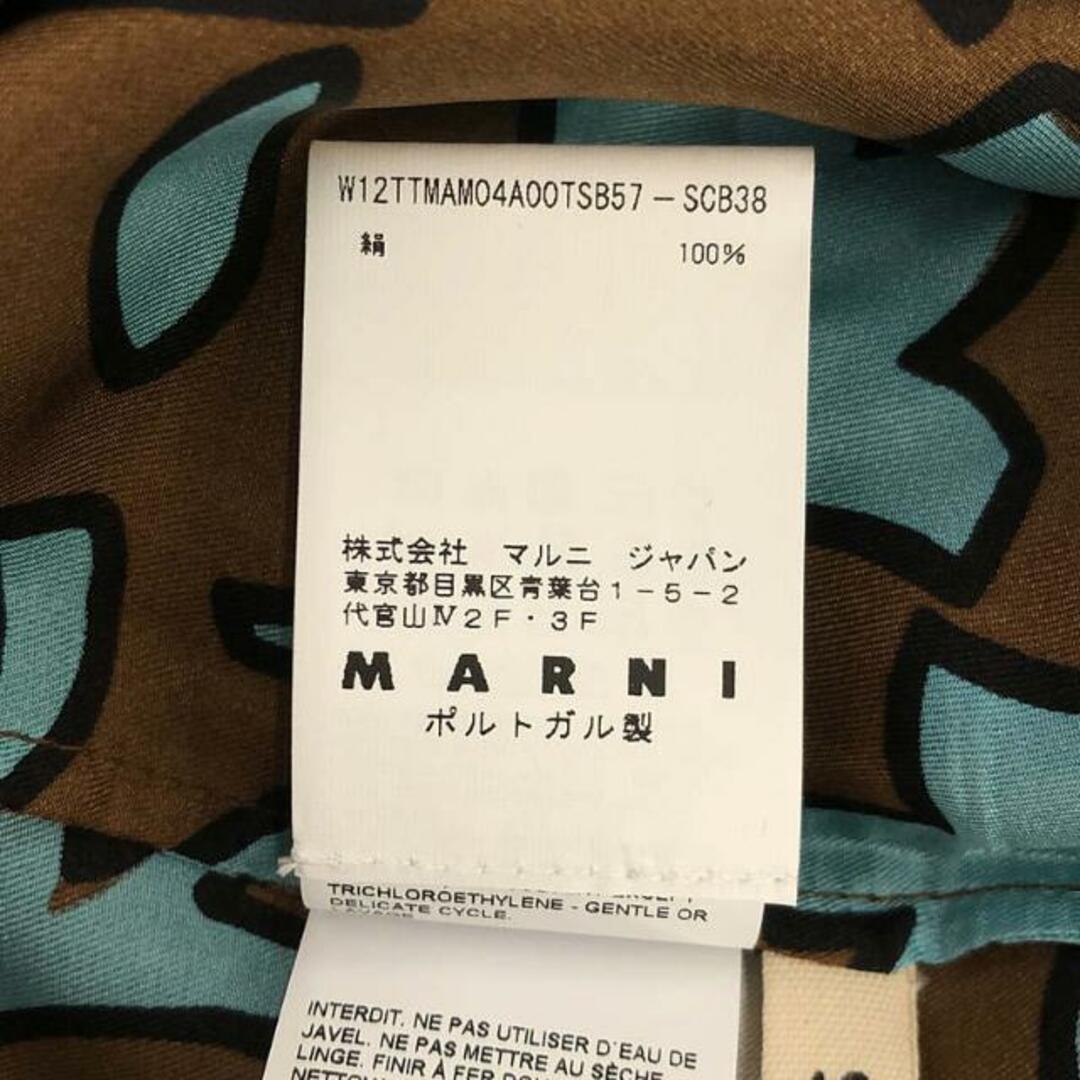 袖丈半袖MARNI　半袖シャツ　シルク　総柄