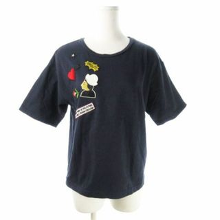 アーバンリサーチ(URBAN RESEARCH)のアーバンリサーチ 五分袖Tシャツ ワッペン F 紺 210628AO3A(Tシャツ(半袖/袖なし))