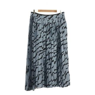 ヴィクトリアベッカム(Victoria Beckham)のVICTORIA BECKHAM / ヴィクトリアベッカム | wave pleated midi skirt ロングスカート | UK10 | ブルー/ブラック | レディース(ロングスカート)