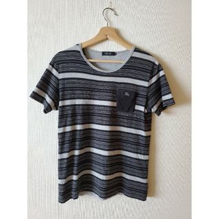 バーバリーブラックレーベル(BURBERRY BLACK LABEL)の＊BURBERRYBLACKLABEL　ストライプ半袖Tシャツ　サイズ2＊(Tシャツ/カットソー(半袖/袖なし))