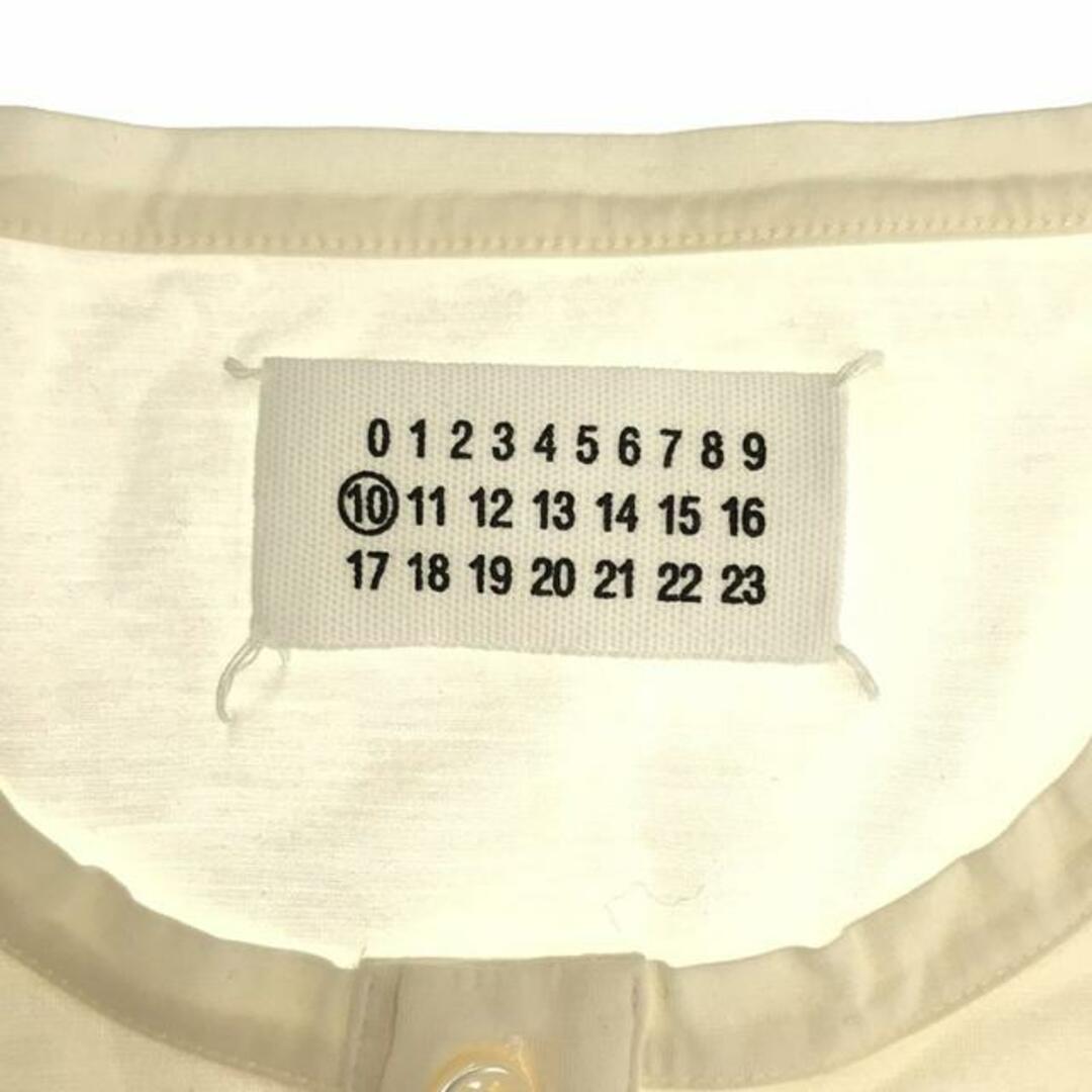 Maison Martin Margiela(マルタンマルジェラ)の【美品】  Maison Martin Margiela / メゾンマルタンマルジェラ | ここのえ ストレッチ ヘンリーネック Tシャツ カットソー | 50 | オフホワイト | メンズ メンズのトップス(Tシャツ/カットソー(半袖/袖なし))の商品写真