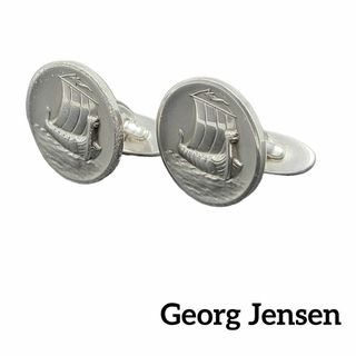 ジョージジェンセン(Georg Jensen)のGeorg jensen カフス SV925 Ship 大ぶり コイン調 船(カフリンクス)