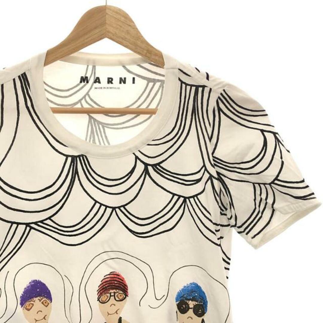 Marni(マルニ)のMARNI / マルニ | イラスト プリントTシャツ | 38 | ホワイト | レディース レディースのトップス(Tシャツ(半袖/袖なし))の商品写真