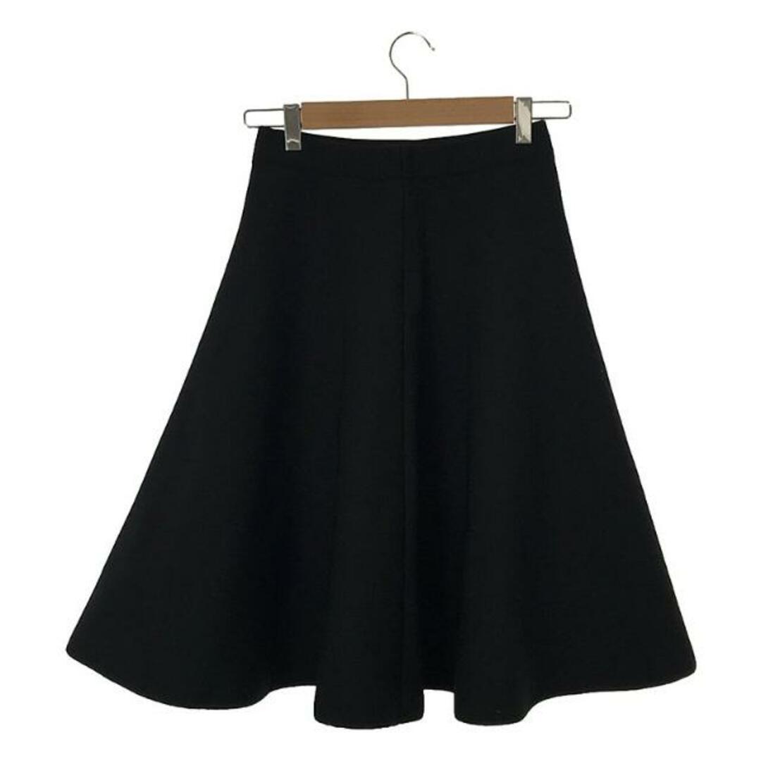 LE CIEL BLEU(ルシェルブルー)のLE CIEL BLEU / ルシェルブルー | ストレッチ フレア スカート | 36 | ブラック | レディース レディースのスカート(ひざ丈スカート)の商品写真