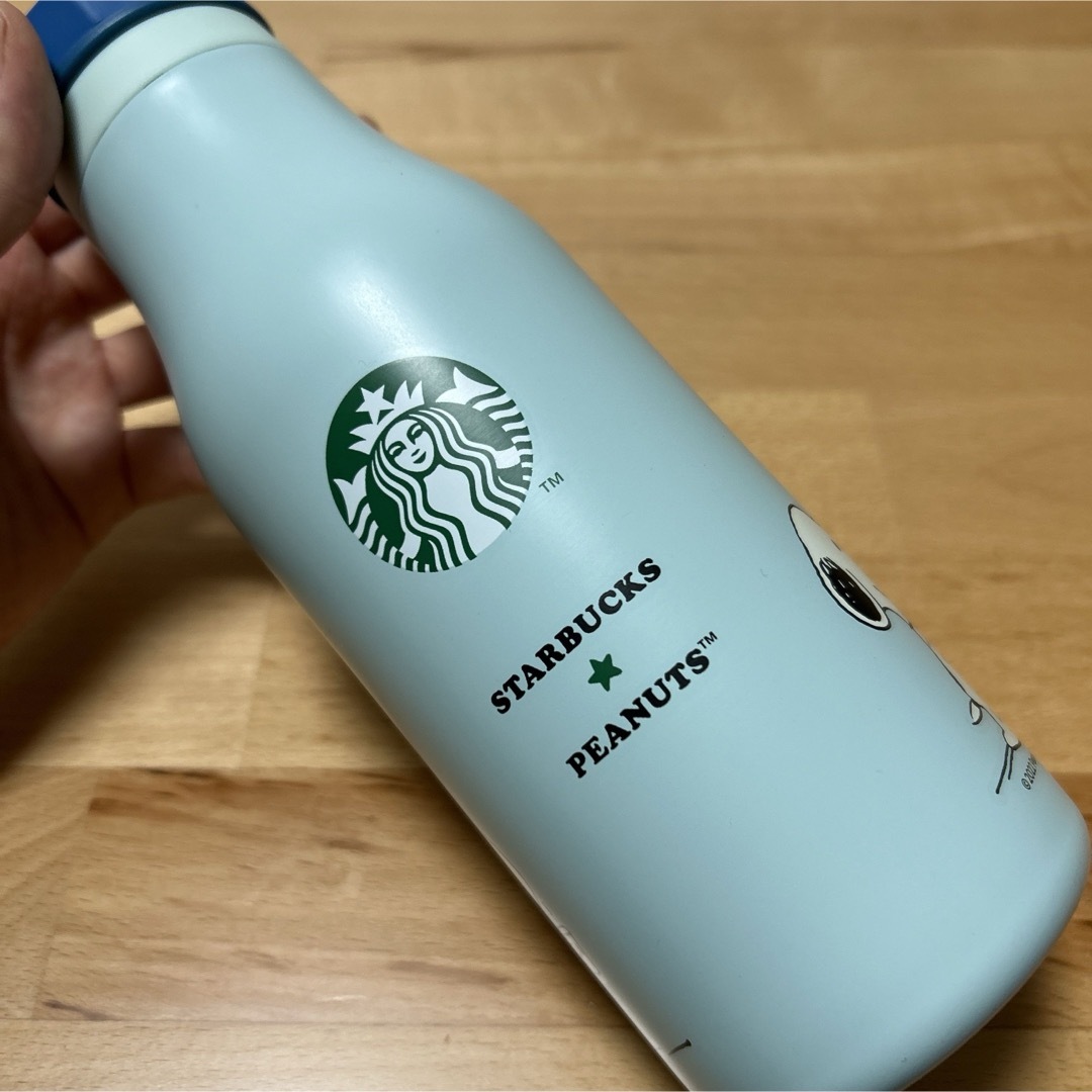 Starbucks Coffee - ステンレスロゴボトル PEANUTS ブルーの通販 by 