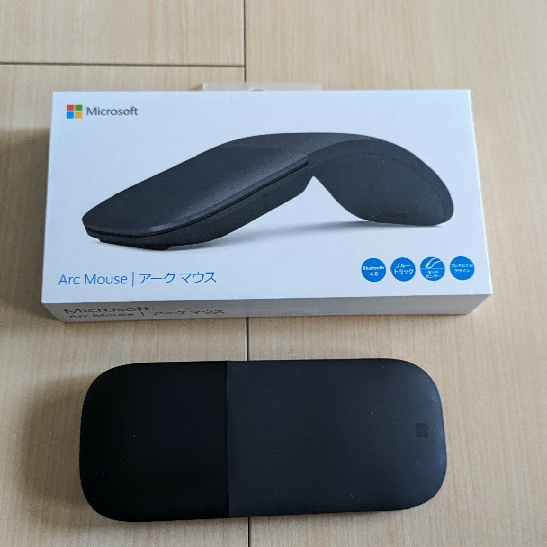 Microsoft(マイクロソフト)のMicrosoft ARC MOUSE BLACK ELG-00007 スマホ/家電/カメラのPC/タブレット(PC周辺機器)の商品写真