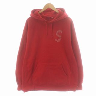 シュプリーム(Supreme)のSUPREME S logo Hoodie Red ロゴパーカー プルオーバー(パーカー)