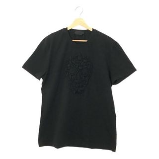 アレキサンダーマックイーン(Alexander McQueen)のALEXANDER MCQUEEN / アレキサンダーマックイーン | ドクロ スカル コットン クルーネック Tシャツ カットソー | L | ブラック | メンズ(Tシャツ/カットソー(半袖/袖なし))