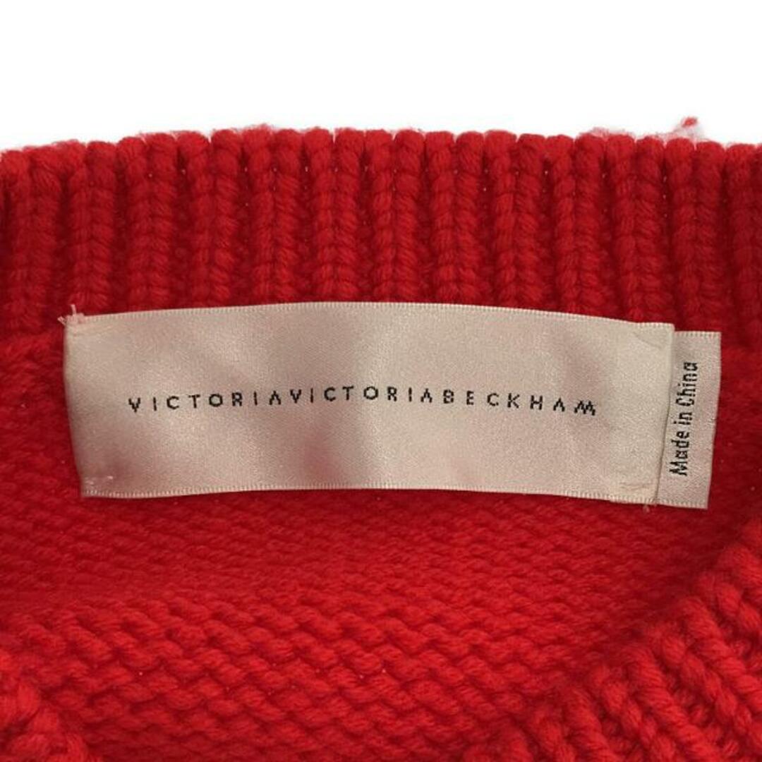 Victoria Beckham(ヴィクトリアベッカム)のVICTORIA BECKHAM / ヴィクトリアベッカム | ウール サイドスリット クルーネックニット | 1 | レッド | レディース レディースのトップス(ニット/セーター)の商品写真