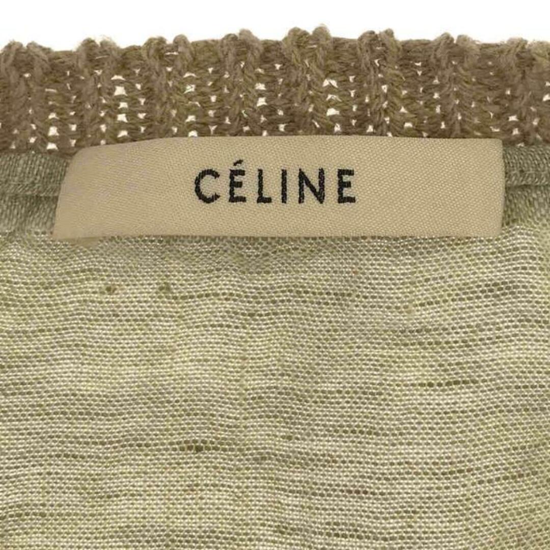 celine(セリーヌ)のCELINE / セリーヌ | 異素材 リネン レーヨン ニットプルオーバー | XS | ベージュ/ライトグレー系 | レディース レディースのトップス(ニット/セーター)の商品写真