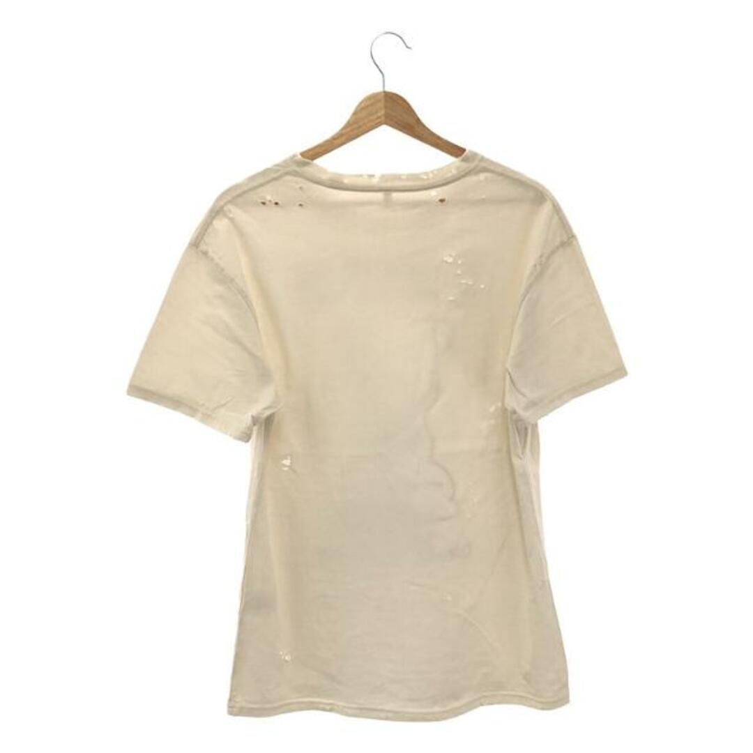 R13(アールサーティーン)のR13 / アールサーティーン | ダメージ加工 プリント コットンTシャツ | S | ホワイト | メンズ メンズのトップス(Tシャツ/カットソー(半袖/袖なし))の商品写真