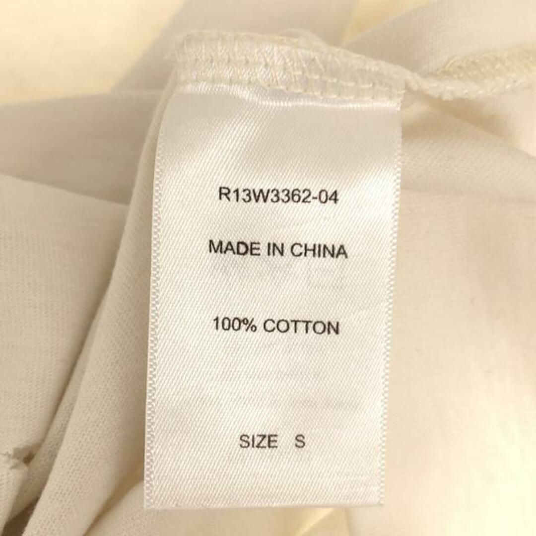 R13(アールサーティーン)のR13 / アールサーティーン | ダメージ加工 プリント コットンTシャツ | S | ホワイト | メンズ メンズのトップス(Tシャツ/カットソー(半袖/袖なし))の商品写真