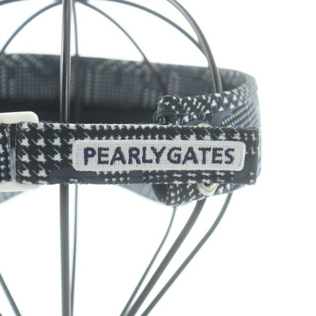 PEARLY GATES(パーリーゲイツ)のPEARLY GATES ゴルフウェア サンバイザー 帽子 ロゴ 千鳥柄 FR メンズの帽子(サンバイザー)の商品写真