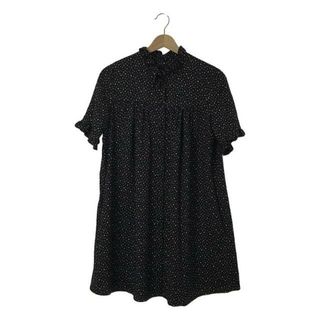 マークジェイコブス(MARC JACOBS)のMARC JACOBS / マークジェイコブス | ドット フリル ギャザー ブラウス チュニック | 2 | ブラック/ネイビー | レディース(チュニック)