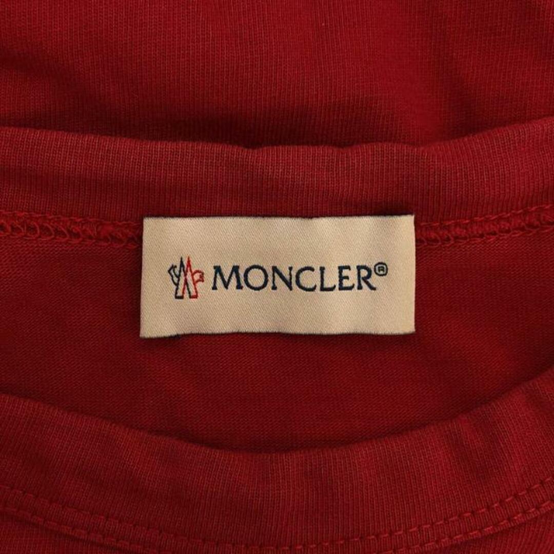 MONCLER(モンクレール)のMONCLER / モンクレール | MAGLIA GIROCOLLO ロゴプリント 刺しゅう ロングスリーブ Tシャツ | S | レッド | メンズ メンズのトップス(Tシャツ/カットソー(七分/長袖))の商品写真