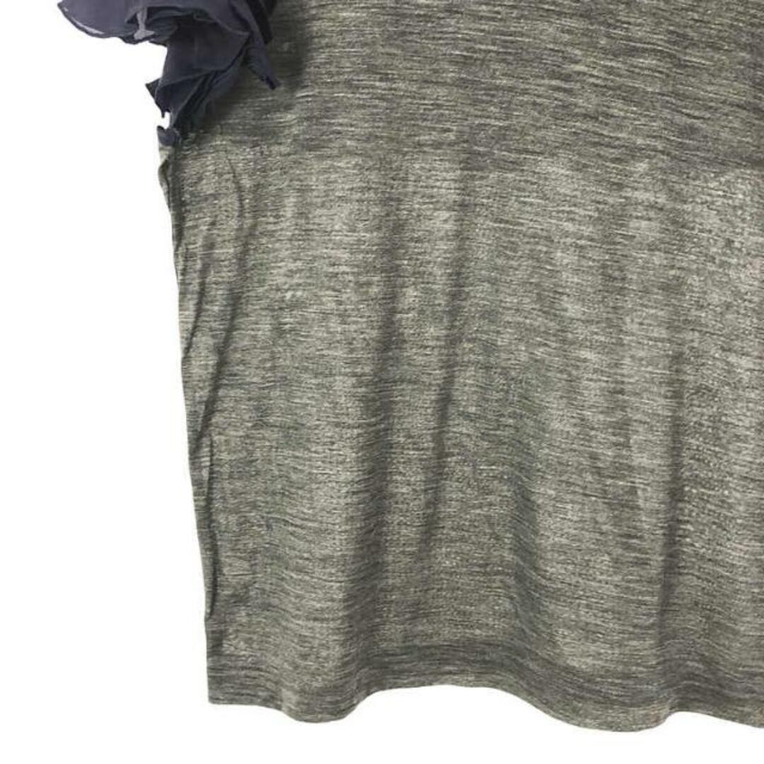 kolor(カラー)のkolor / カラー | フリルドッキング クルーネックカットソー | 1 | グレー/ネイビー | レディース レディースのトップス(Tシャツ(半袖/袖なし))の商品写真