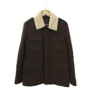 アーペーセー(A.P.C)のA.P.C. / アーペーセー | ハリスツイード 襟ボア ウール カバーオール ジャケット | S | ブラウン | メンズ(その他)