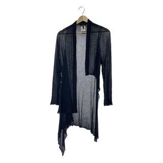 アンドゥムルメステール(Ann Demeulemeester)のANN DEMEULEMEESTER / アンドゥムルメステール | シルク混 カーディガン | S | ブラック | レディース(カーディガン)