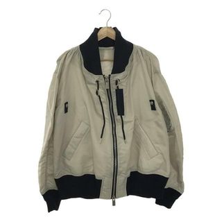 サカイ(sacai)のsacai / サカイ | MA-1×Melton Jacket ブルゾン ジャケット | 1 | グレー/ネイビー | レディース(その他)