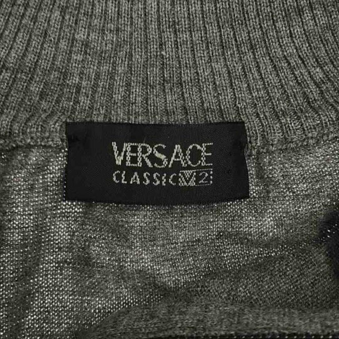 VERSACE(ヴェルサーチ)のVERSACE / ヴェルサーチ | メリノウール ハーフジップニット | XL | グレー | メンズ メンズのトップス(ニット/セーター)の商品写真