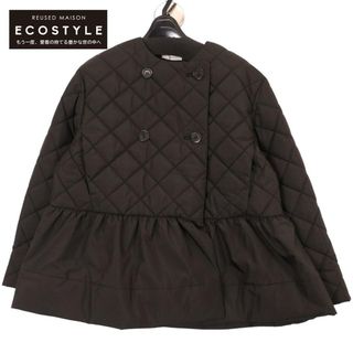 ヨリ 23AW ブラック YR25-23130AW ヘムフリルキルトショートコート F(その他)