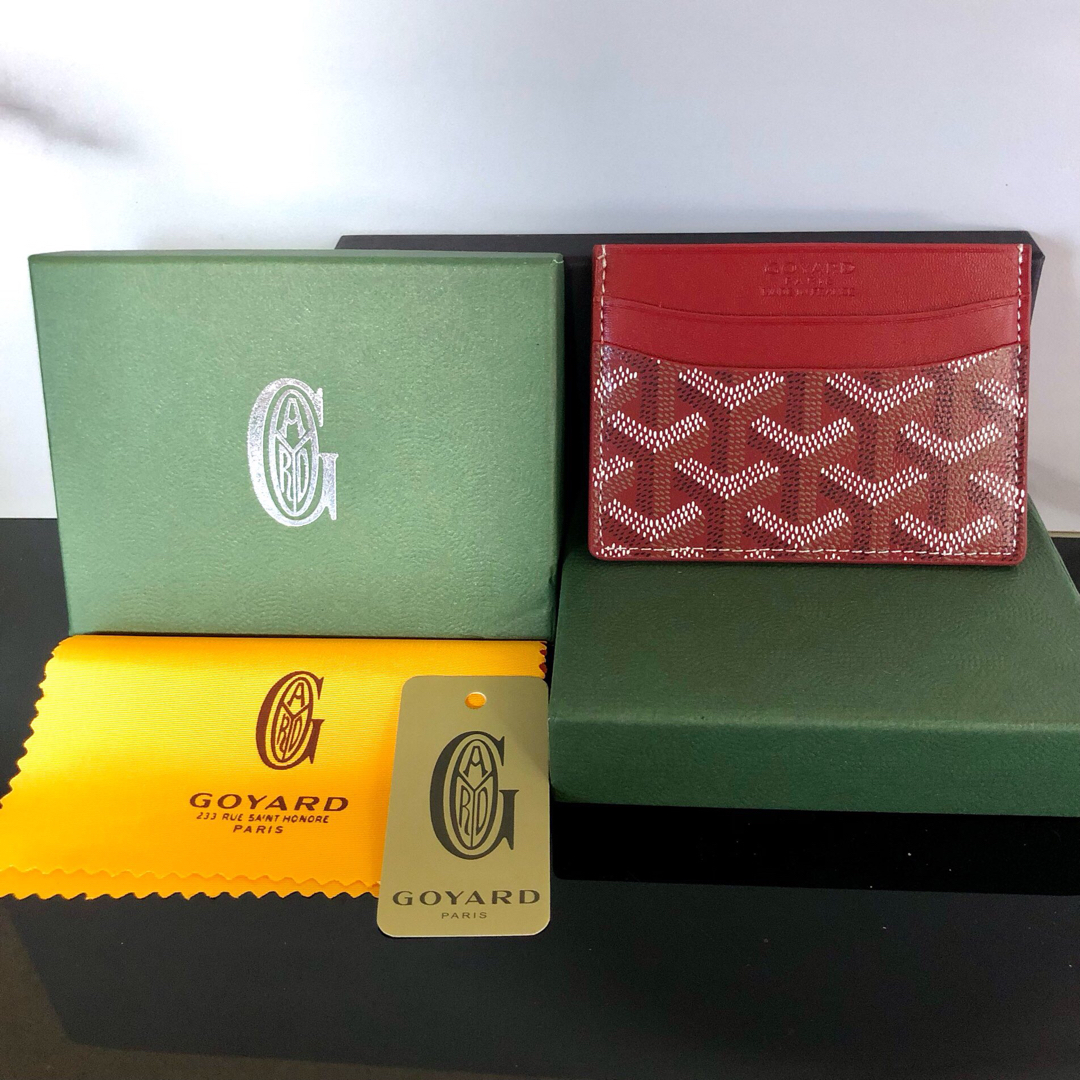 Goyard ゴヤール　名刺入れ　カードケース　パスケース　定期　ホルダー　赤アパレル_psm