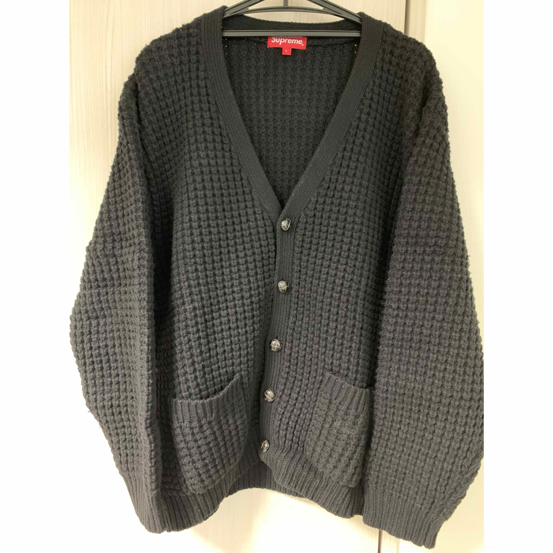 21FW Supreme Waffle Knit Cardiganカーディガン