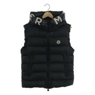 モンクレール(MONCLER)の【美品】  MONCLER / モンクレール | MONTREUIL GILET / ダウンベスト フーディ | 1 | ブラック | メンズ(ベスト)